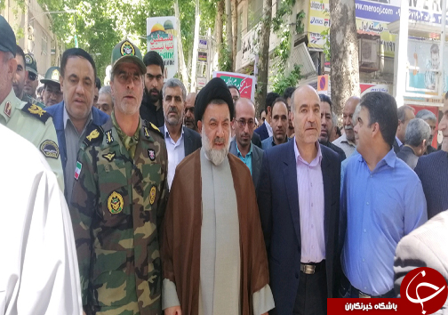 طنین انداز شدن فریاد مرگ بر اسرائیل در راهپیمایی روز قدس با حضور مردم روزه دار لرستان
