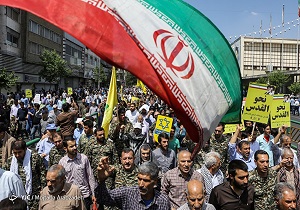 تصاویر هوایی از حضور عظیم مردم تهران در روز قدس + فیلم