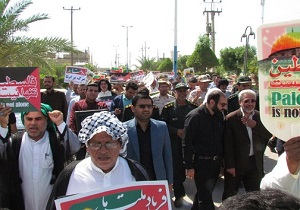 فریاد مرگ بر آمریکا در حمیدیه طنین انداز شد