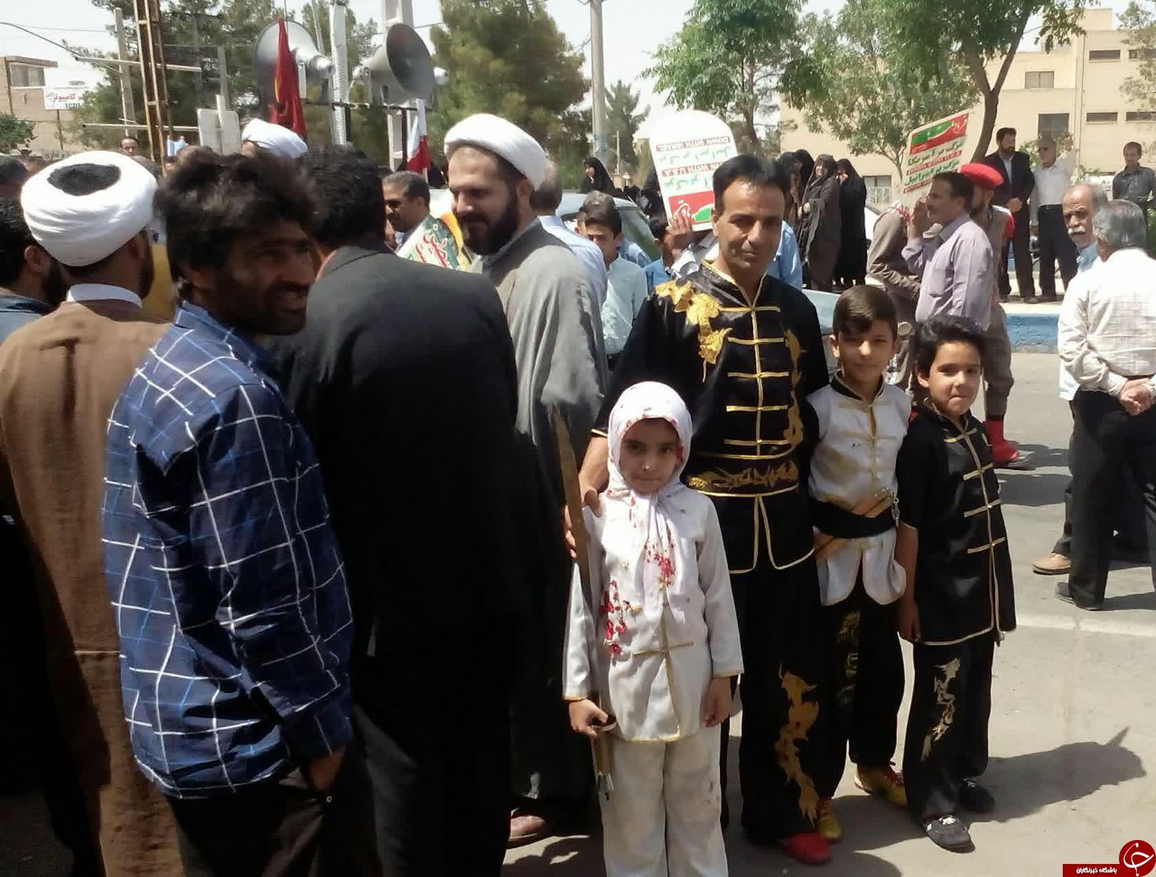 جلوه&zwnj;هایی از حضور جوانان و ورزشکاران سراسر استان کرمان در روز قدس + تصاویر