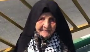 حضور پیرزن ۱۰۰ ساله تهرانی در راهپیمایی روز قدس +فیلم