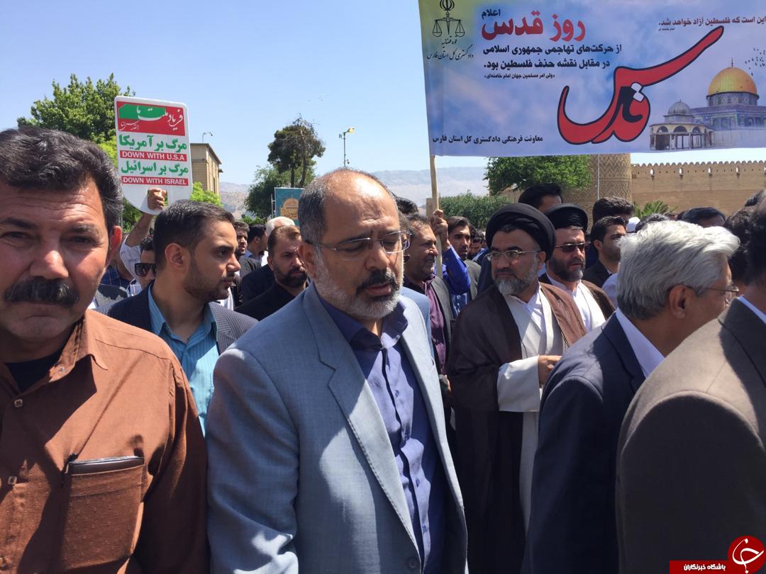 مقامات استان فارس همگام با مردم در راهپیمایی روز قدس