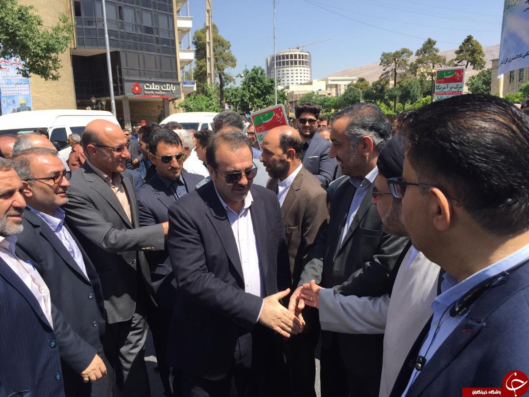 مقامات استان فارس همگام با مردم در راهپیمایی روز قدس