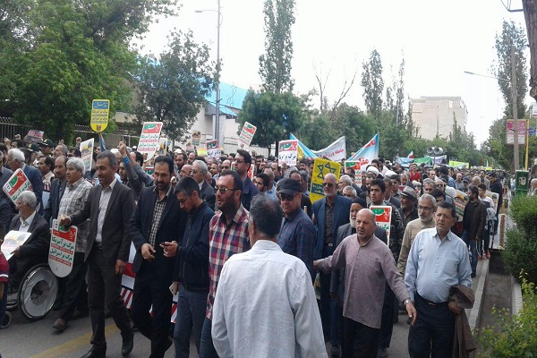 راهپیمایی روز جهانی قدس در اردبیل آغاز شد+ تصاویر