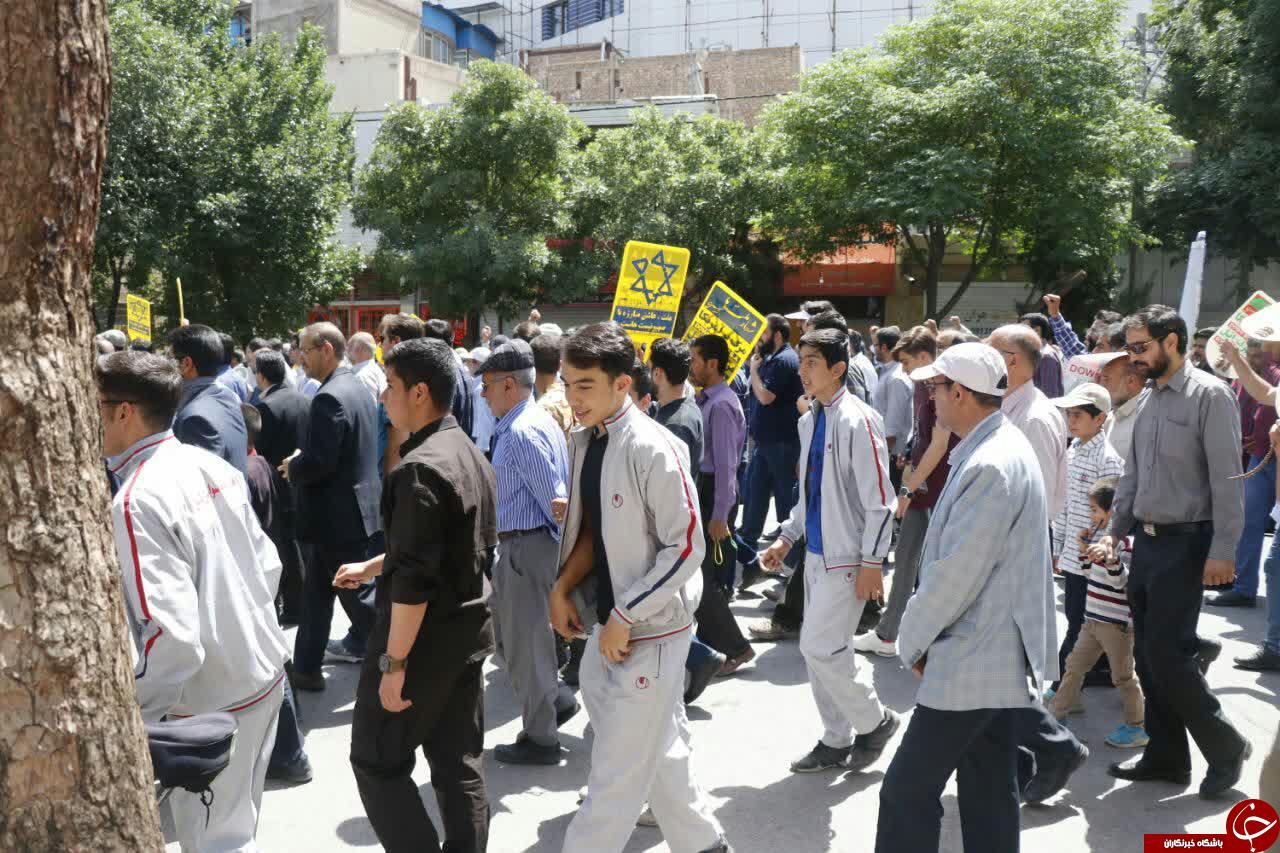 حضور پر شور جامعه ورزش و جوانان کرمان در راهپیمایی روز قدس