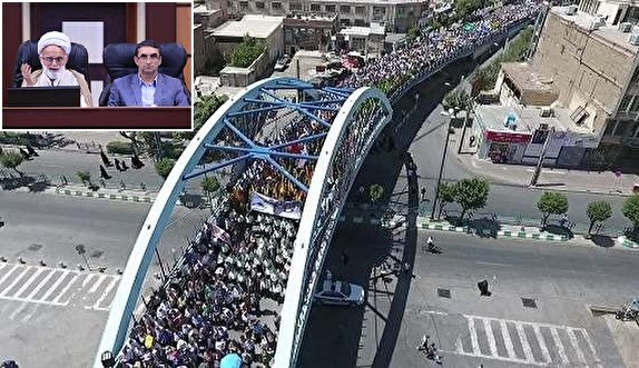 قدردانی نماینده ولی فقیه و استاندار مرکزی از حضور پرشور مردم در راهپیمائی روز قدس