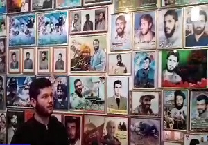 مغازه‌ای مزین به تصاویر شهدا در ملایر + فیلم