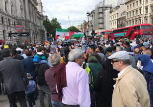 برگزاری راهپیمایی روز قدس مقابل دیوان بین‌المللی لاهه