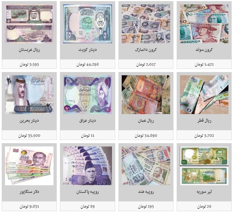 نرخ کدام ارزها کاهش یافت؟