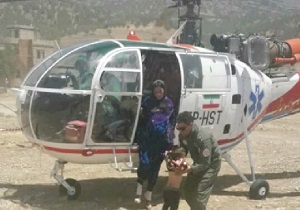 نجات جان مادر باردار عشایر با بالگرد