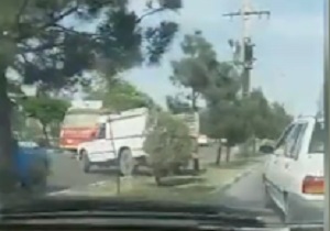 حرکت عجیب نیسان در مشهد + فیلم