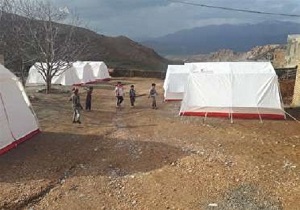 اسکان موقت ۳۵۰نفر در روستای شیرگ سربیشه