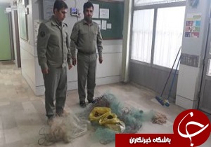 کشف وضبط ۱۰۰مترتور تخته&zwnj;ای و ۴۴ قطعه ماهی در الیگودرز