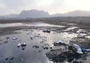 دفع نامناسب فاضلاب در یکی از مناطق شهرضا + فیلم