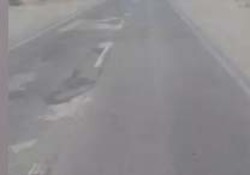 روکش نامناسب جاده ترانزیتی در کاشان + فیلم