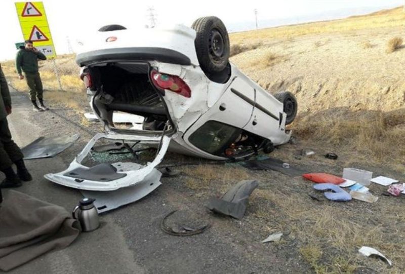 واژگونی پژو در شوش حادثه به بارنشاند