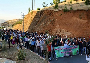 برگزاری همایش پیاده‌روی در سنندج + تصاویر