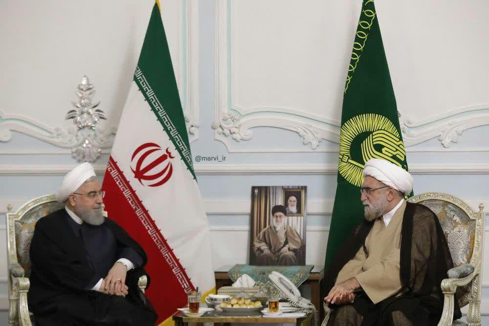 روحانی با تولیت آستان قدس رضوی دیدار کرد روحانی با تولیت آستان قدس رضوی دیدار کرد