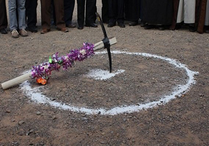 کلنگ زنی مدرسه ۸ کلاسه خیری در کیار