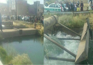 غرق شدن مرد مسافر ‌در کانال آب قزوین
