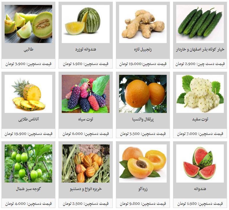 قیمت میوه