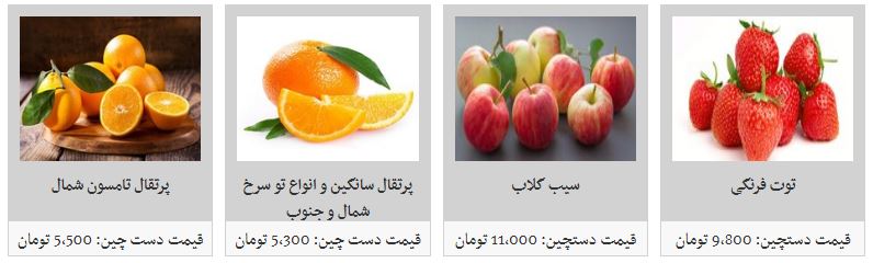 قیمت میوه