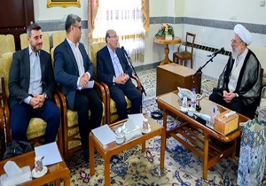 تولیت آستان مقدس حضرت زینب (س) با آیت الله محمدی ری شهری دیدار کرد