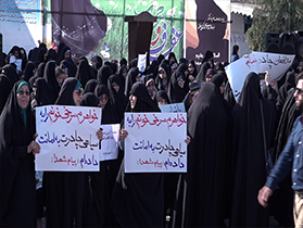 تجمع بزرگ مردمی درحمایت از بانوی آمربه معروف خمامی