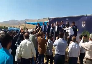 مراسم آغاز عملیات اجرایی اتصال نهاوند به شبکه ریلی کشور + فیلم
