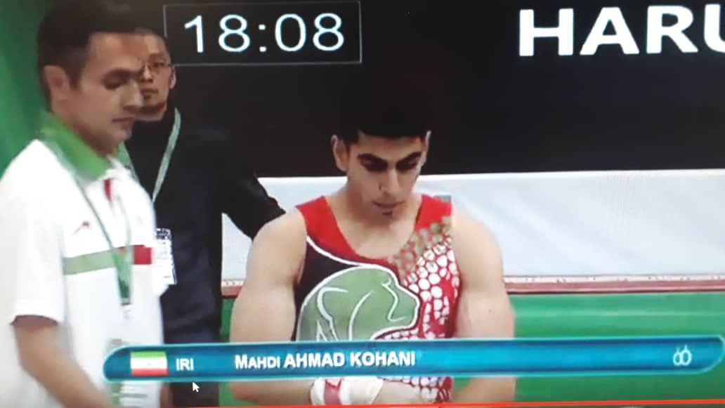 ژیمناست کرمانی سوم آسیا شد