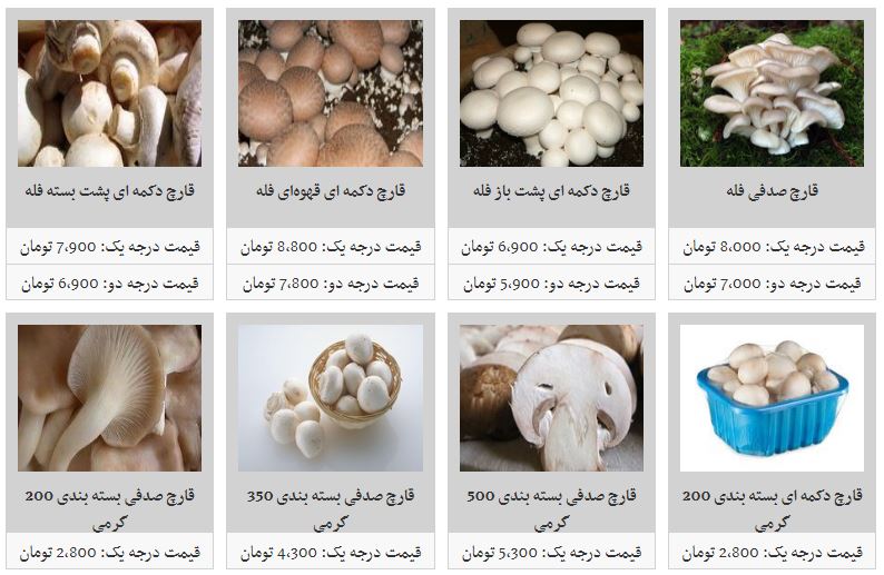 کاهش قیمت قارچ در بازار