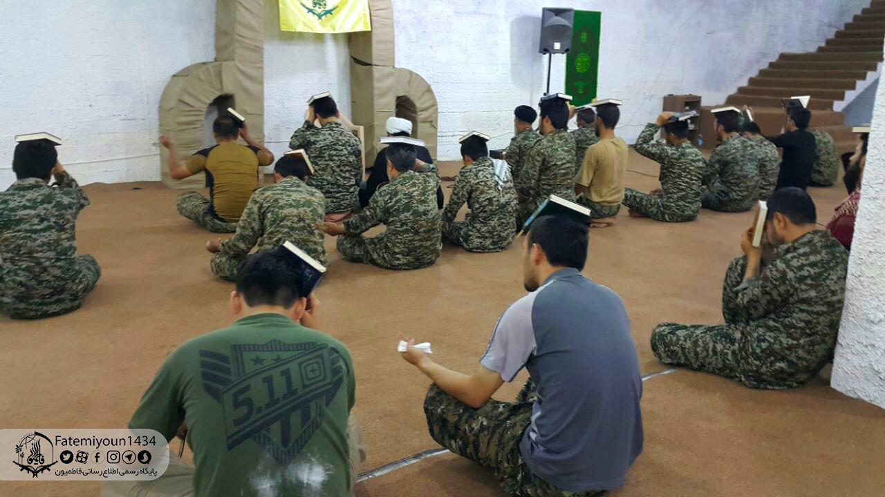 مراسم احیای شب قدر مدافعان حرم در دمشق +عکس و فیلم