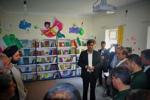 افتتاح کتابخانه درون مدرسه در بخش قره پشتلو