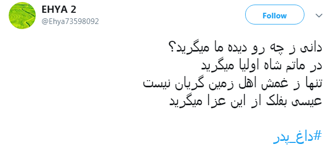 على رفت از جهان و شد يتيمى سهم اين عالم