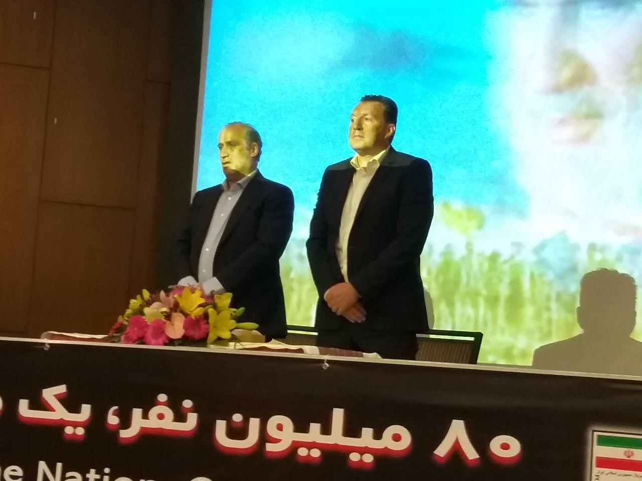 مراسم معارفه مارک ویلموتس سرمربی جدید تیم ملی فوتبال ایران