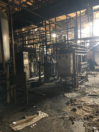 کارخانه کاله در عراق سوخت + عکس