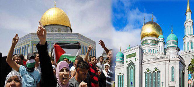 برگزاری مراسم روز جهانی قدس در مسجد جامع مسکو