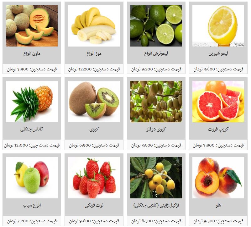 قیمت انواع میوه کاهش یافت