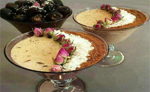 فرنی خرما مخصوص افطار + دستور تهیه