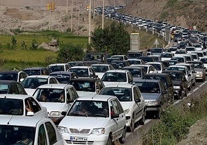 ترافیک سنگین در مسیر جنوب به شمال محور کرج-چالوس