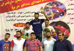 ساری قهرمان مسابقات سامبو مازندران