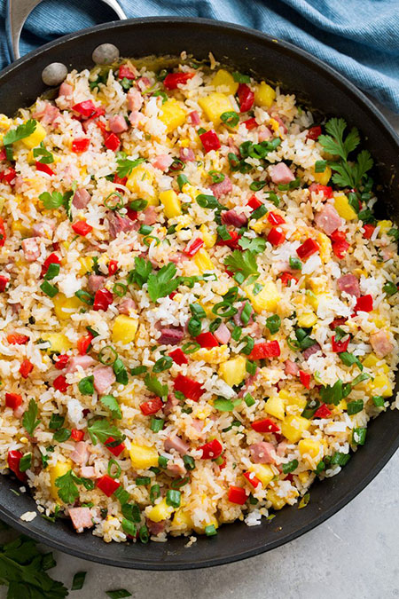 طرز تهیه برنج سرخ کرده هاوایی