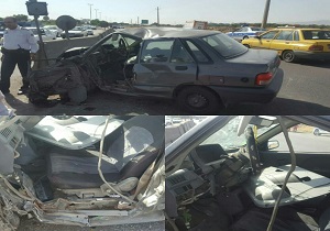 ‍ ‍ رهاسازی راننده گرفتار در اتاقک خودرو در قزوین