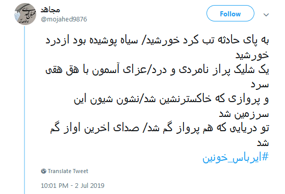 #ایرباس_خونین/ و پروازی که خاکسترنشین شد/نشون شیون این سرزمین شد