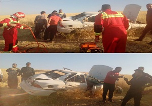 انحراف خودرو در بوکان بیش از ٤ زخمی برجای گذاشت