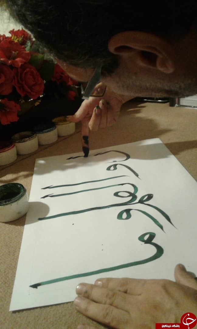 کتابت ششصدمین اثر هنرمند فارسی با ناخن انگشتان دست به مناسبت روز قلم + تصاویر کتابت ششصدمین اثر هنرمند فارسی با ناخن انگشتان دست به مناسبت روز قلم + تصاویر