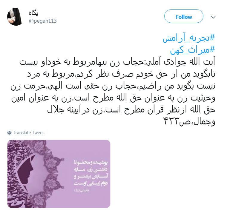 چهارشنبه های سفید را باچادر زینب سیاه می&zwnj;کنم