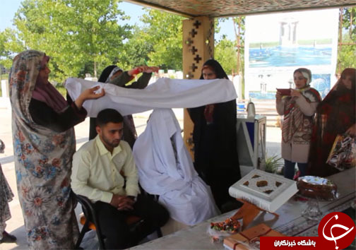 آغاز زندگی مشترک زوج محمودآبادی در جوار شهدای گمنام غواص