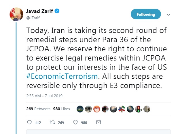 همه این گام&zwnj;ها تنها از طریق پایبندی سه کشور اروپایی قابل بازگشت هستند