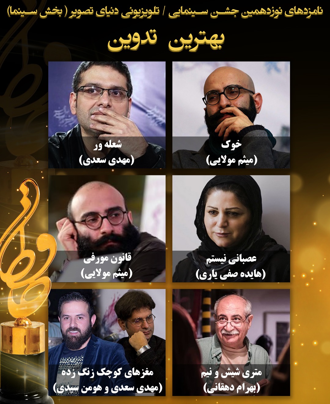 نامزد&zwnj;های بخش سینمای نوزدهمین جشن حافظ اعلام شد
